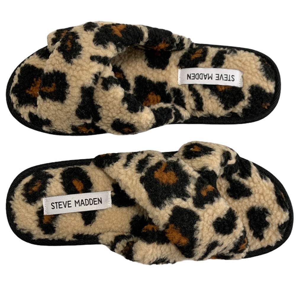 Steve Madden Leopard Slippers